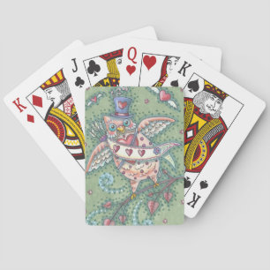 OWL HOOTS N' HEARTS PINK BICYCLE PLAYCARDS SPIELKARTEN