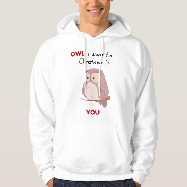 OWL ich zu Weihnachten gewollt ist du Hoodie (Vorderseite)