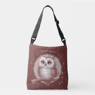 Owl Illustration Niedlich Whimsical Cotattecore Tragetaschen Mit Langen Trägern