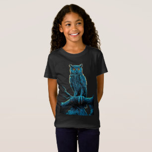 Owl Illustration T - Shirt Hoodie