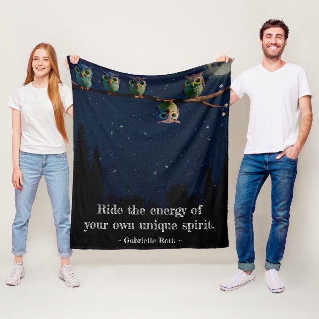 Owl ist anders als ein einzigartiges Angebot Fleecedecke (Beispiel)