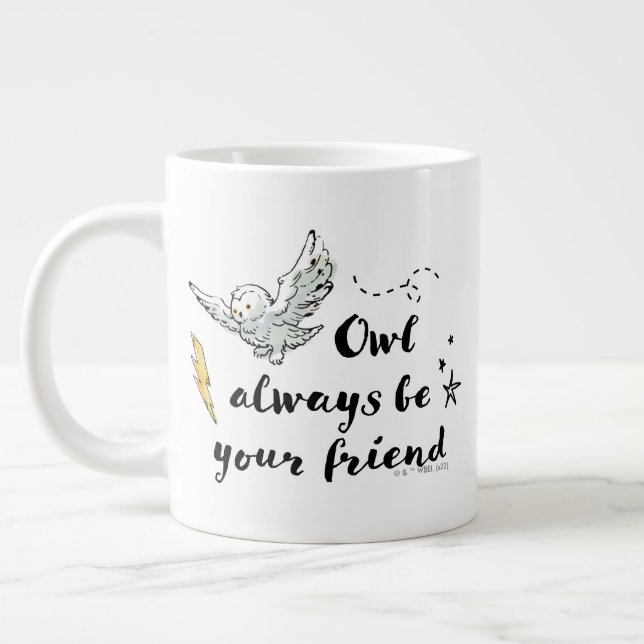 Owl ist immer dein Freund Jumbo-Tasse (Links)