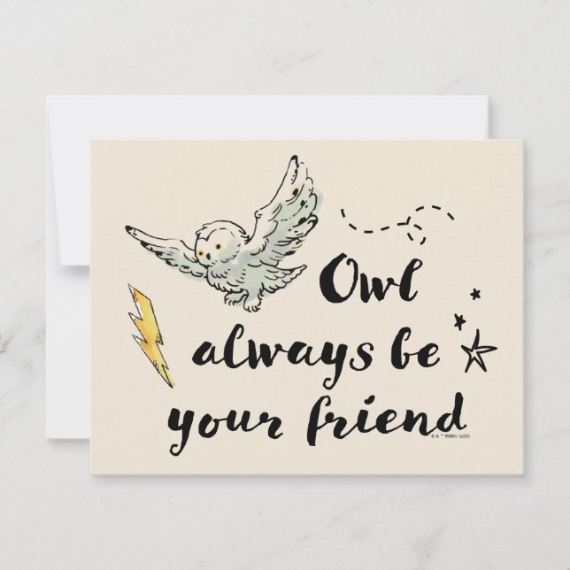 Owl ist immer dein Freund Mitteilungskarte (Vorderseite)