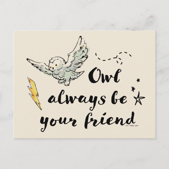 Owl ist immer dein Freund Postkarte (Vorderseite)
