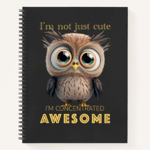 Owl konzentriertes Phantastisches Niedlich Adorabl Notizbuch