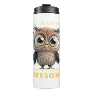 Owl konzentriertes Phantastisches Niedlich Adorabl Thermosbecher