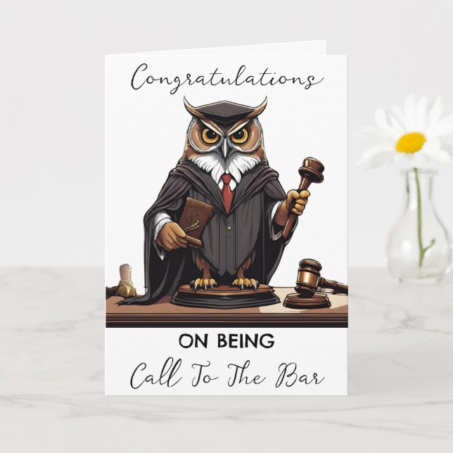 Owl Lawyer appelle les cartes de félicitations du  (Petite plante)