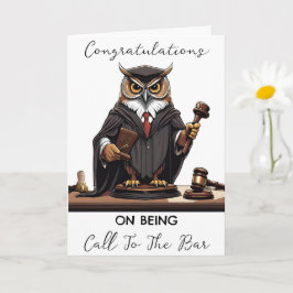 Owl Lawyer appelle les cartes de félicitations du