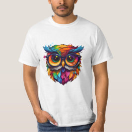 Owl Librarian : Graffiti T-shirt coloré Art