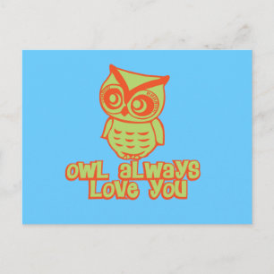 Owl Liebe dich immer! Postkarte