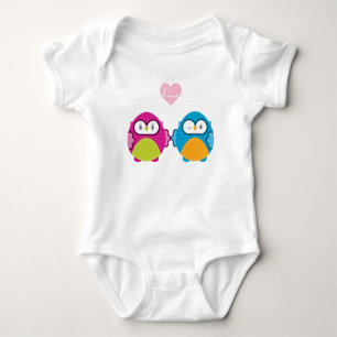 OWL LIEBE:: helles Mädchen + Junge Baby Strampler