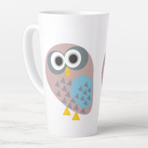 Owl mauve grau milchtasse