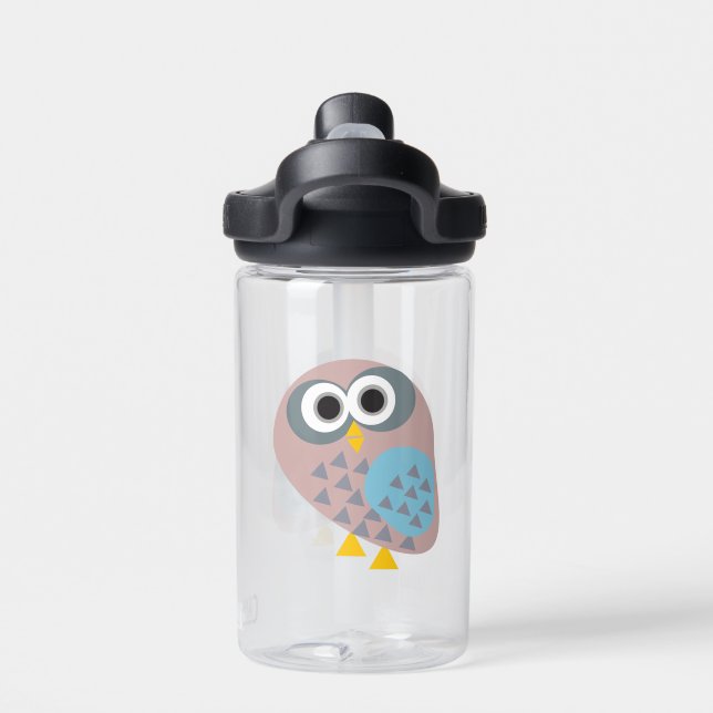 Owl mauve grau trinkflasche (Rückseite)