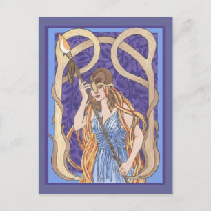 Owl Mit Augen Athena 3 Postkarte