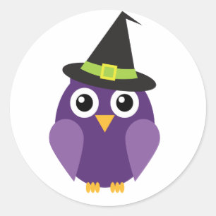 Owl mit Hat Halloween Stickers