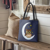 Owl Moon Blue Niedlich Stars