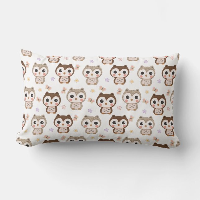 Owl Muster Lendenkissen (Vorderseite)