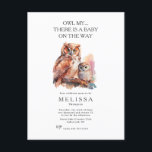 Owl My ... Niedlich Baby Showeinladung Postkarte<br><div class="desc">Niedliche Eule-Mutter und Eule-Dusche</div>