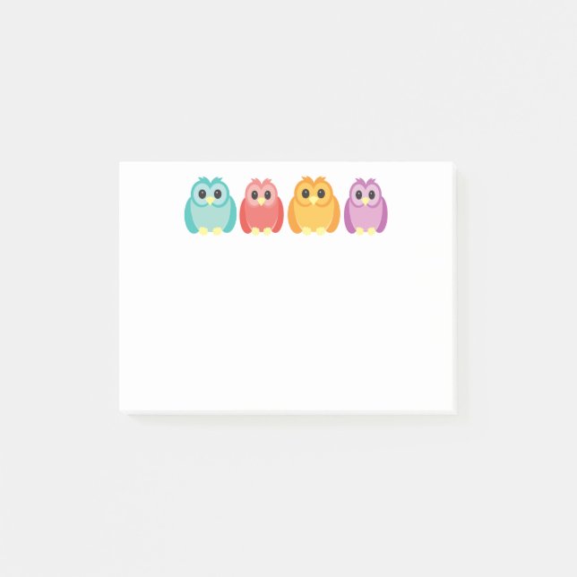 Owl Note Pad Post-it Klebezettel (Vorderseite)