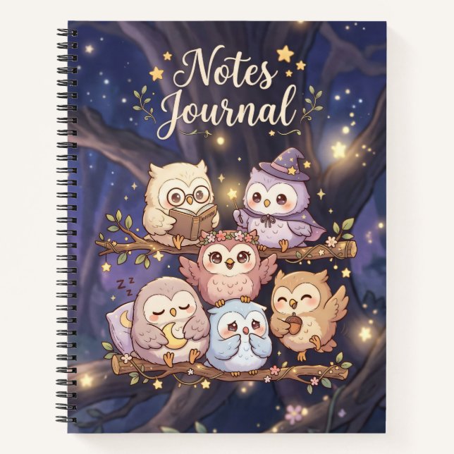 Owl Notes Journal Notizbuch (Vorderseite)