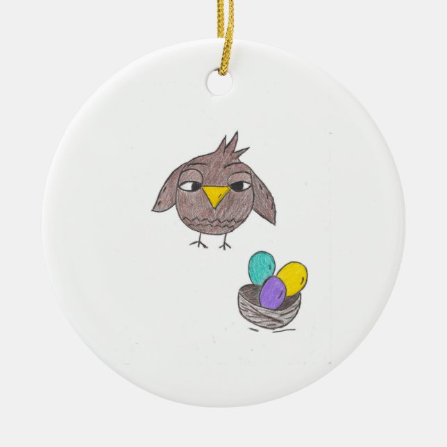 Owl Oaster Keramik Ornament (Vorne)