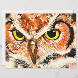 Owl Painting Print