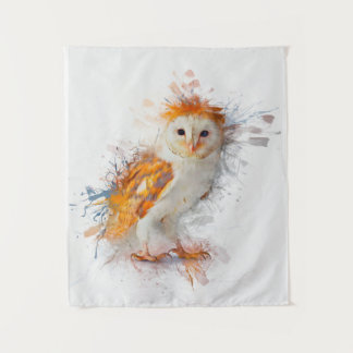 Owl Painting Wandteppich