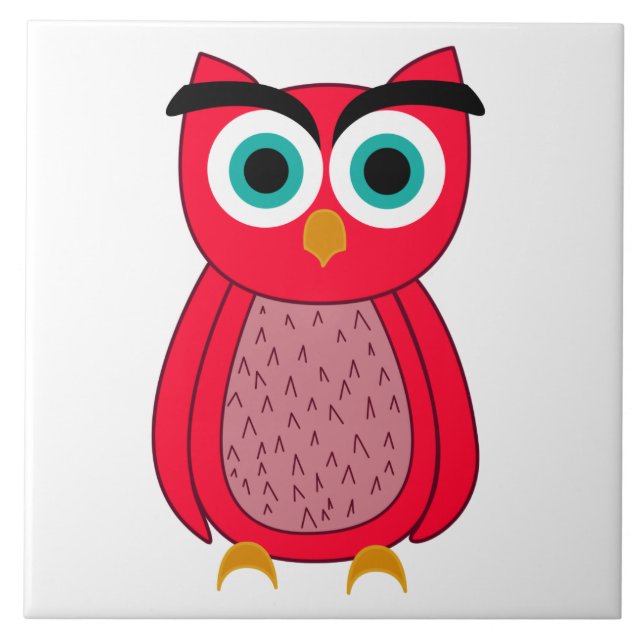 Owl Photo Print Fliese (Vorderseite)