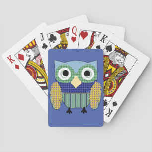 Owl Poker Face Spielkarten