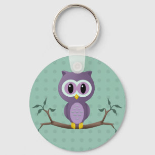 Owl Polka Dot Schlüsselanhänger