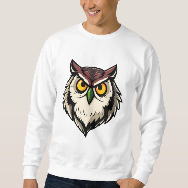 Owl Print Design Sweatshirt (Vorderseite)