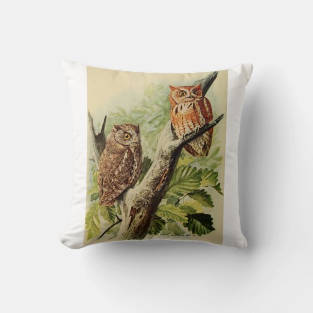Owl Print Kissen (Vorderseite)