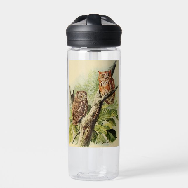Owl Print Trinkflasche (Vorderseite)
