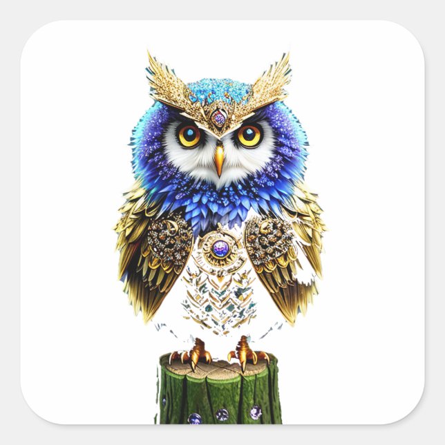 Owl-Protokoll Quadratischer Aufkleber (Vorderseite)