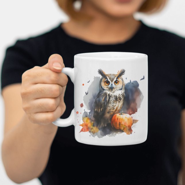 Owl Pumpkin - Halloween Kaffeetasse (Von Creator hochgeladen)
