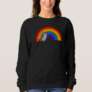 Owl Rainbow Bird Birdwatcher Tierbiologe Sweatshirt