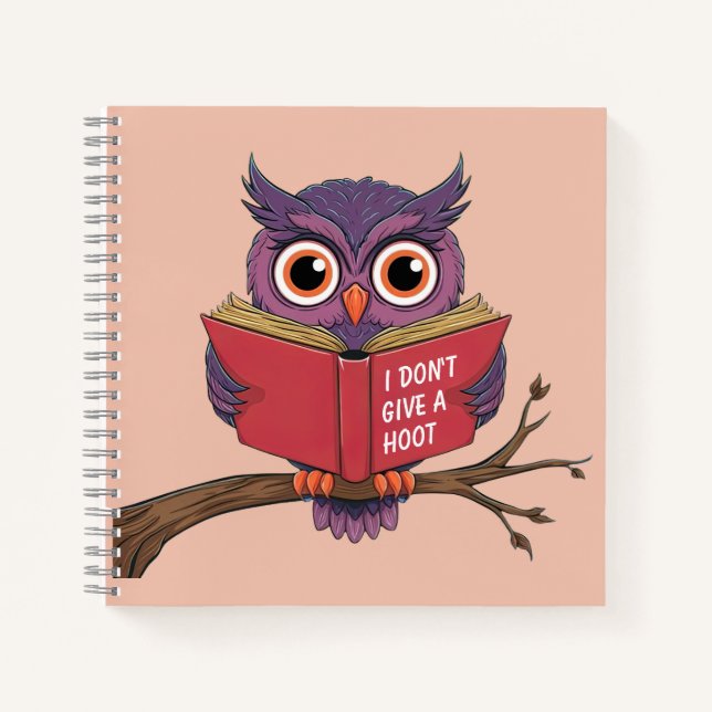 Owl Reading Notizbuch (Vorderseite)