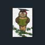 Owl Reading on Branch Leinwanddruck<br><div class="desc">Tiere & Natur</div>
