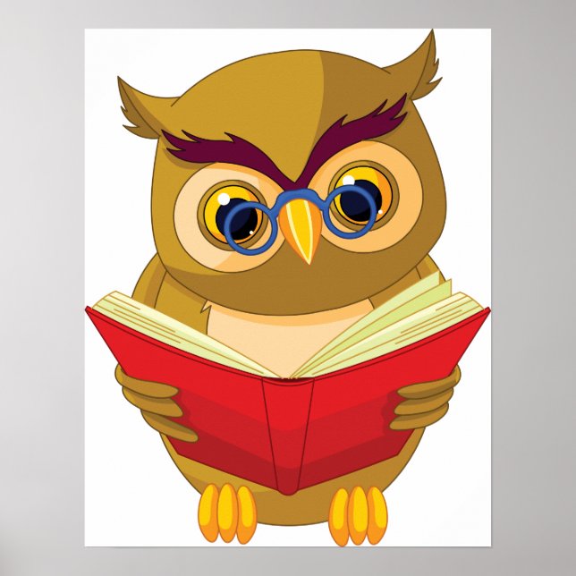 Owl Reading Poster (Vorne)