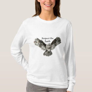 Owl, Respekt vor dem amerikanischen Zitat der Erde T-Shirt