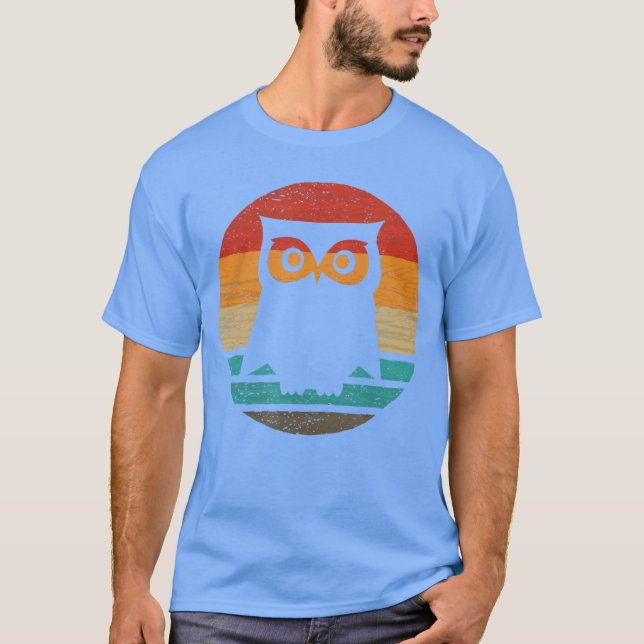 Owl Retro Style Vintage T-Shirt (Vorderseite)