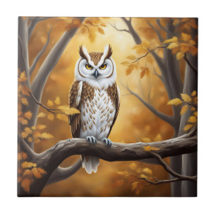Owl Serenity Herbst Fliese