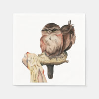 Owl Siblings Wasserfarbenportrait