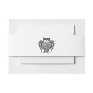 Owl Sketch Cartoon Einladungsbanderole