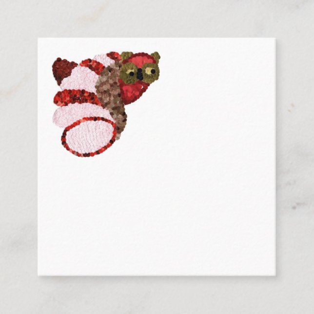 Owl Square Referenzkarte Empfehlungskarte (Vorderseite)