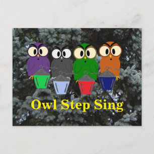 Owl Step Sing Bryn Mawr Lanterns in Bäumen Postkarte