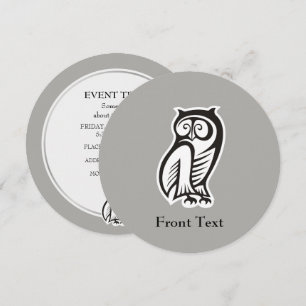 Owl-Symbol Schwarz Einladung