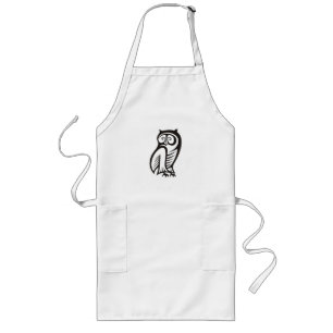 Owl-Symbol Schwarz Lange Schürze