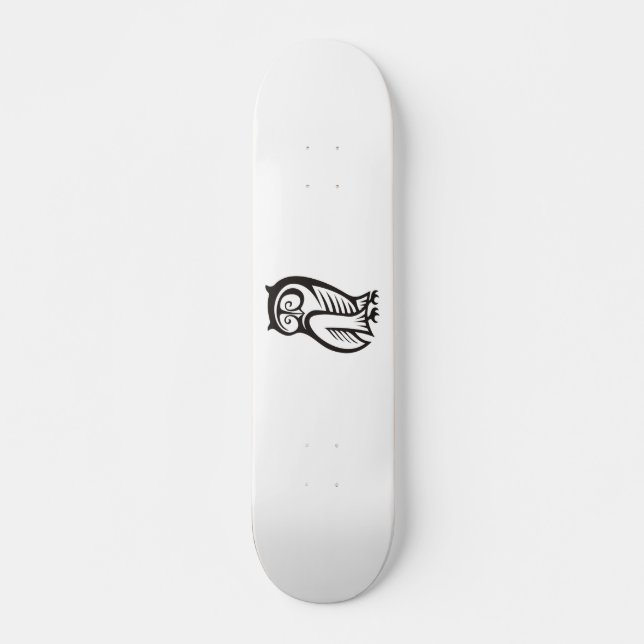 Owl-Symbol Schwarz Skateboard (Vorne)