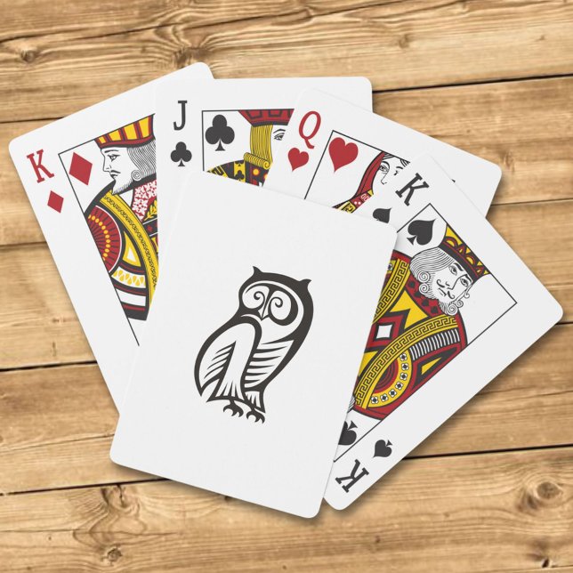 Owl-Symbol Schwarz Spielkarten (Von Creator hochgeladen)